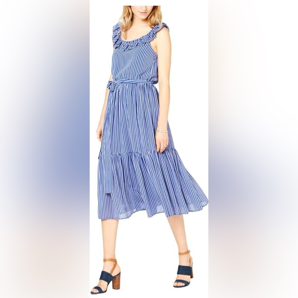 MICHAEL KORS Railroad Ruffle Dress, Size 3x NWOT - Picture 2 of 10